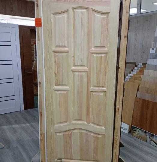 Двері дерев'яні із масиву сосни під фарбування, великий вибір моделей