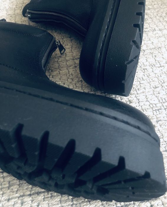 Zara Man buty botki glany 44 derby skórzane eko skóra