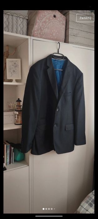 Kerdo 176/112 marynarka męska granatowa wełna