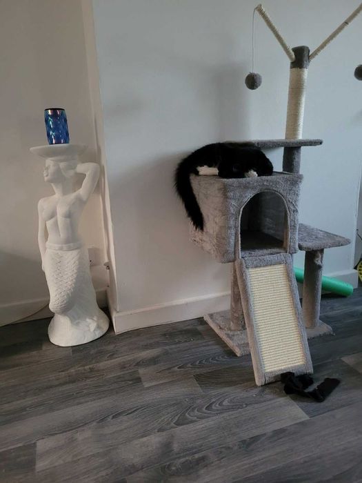 Drapak wysoki dla kota domek drzewko do drapania legowisko