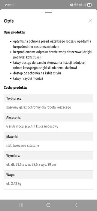 Garaż na robota koszącego Parkside PUMRG A1 - Widok 4