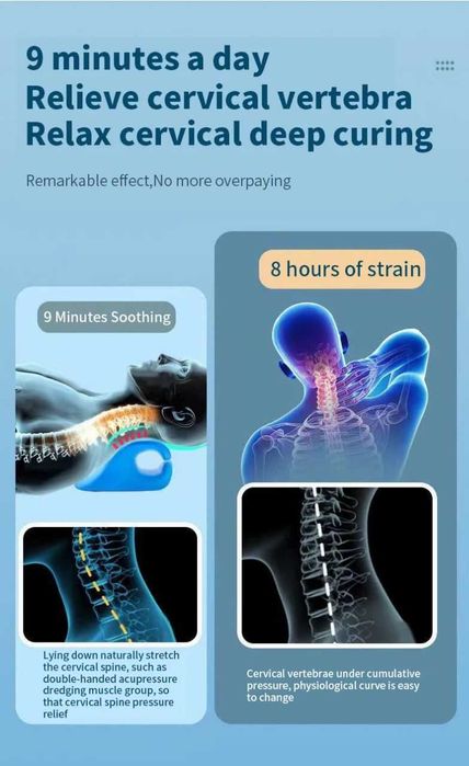 Розтягиватель для шеи подушка для массажа шеи