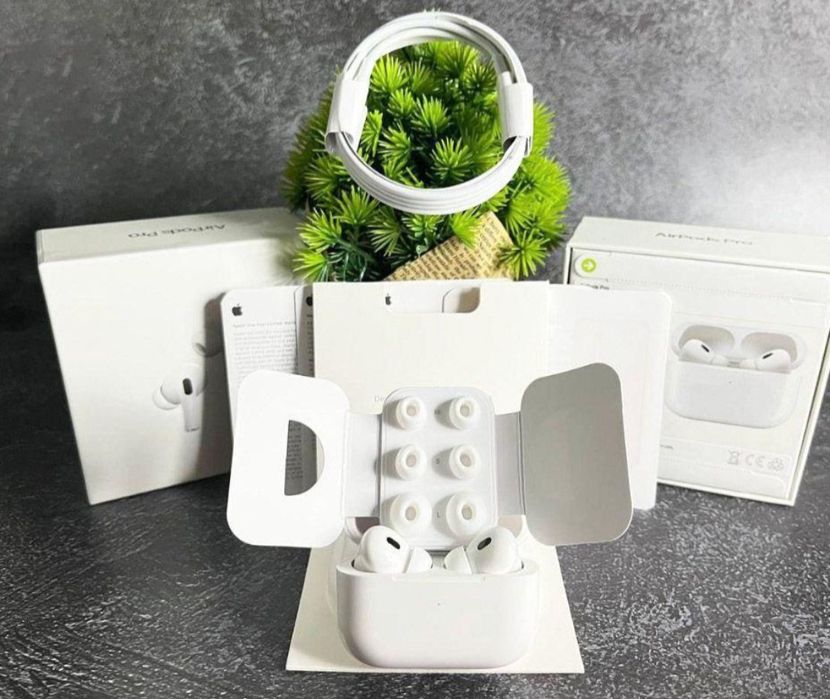 Навушники AirPods Pro 2 1:1 люкс якість аірподс про 2 білі