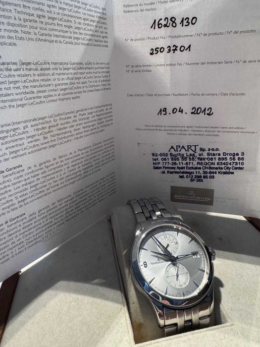 Jaeger LeCoultre Master Hometime – idealny stan, full set