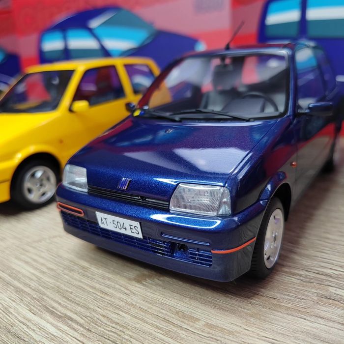 Fiat Cinquecento Sporting 1996 – Miniature 1/18 Laudoracing-Models Résine Bleu Métallisé