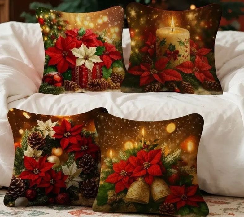 4x poszewka  poszewki dekoracyjne świąteczne 35x35