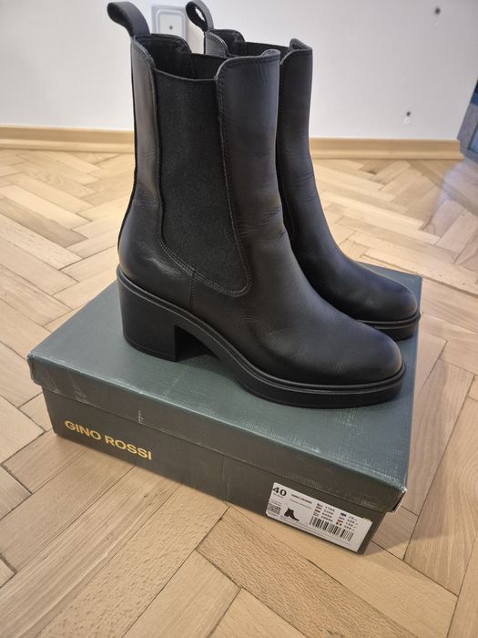 Skórzane botki Gino Rossi 40