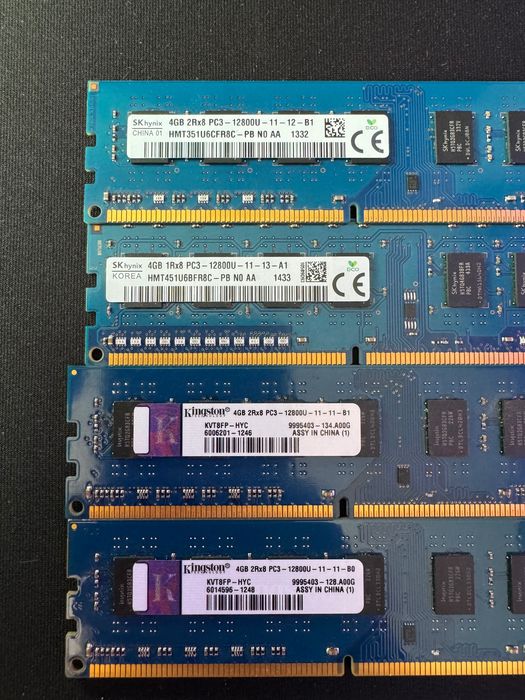Lote memória RAM DDR3 56GB (12*4GB + 1*8GB)