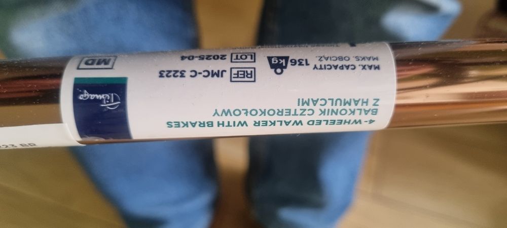 Balkonik, chodzik czterokołowy z hamulcami. TIMAGO JMC-C-3223