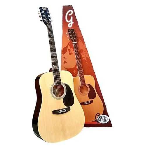 Pack Guitarra Acústica + Saco em Nylon Gemma Standard Nat - Sem Uso