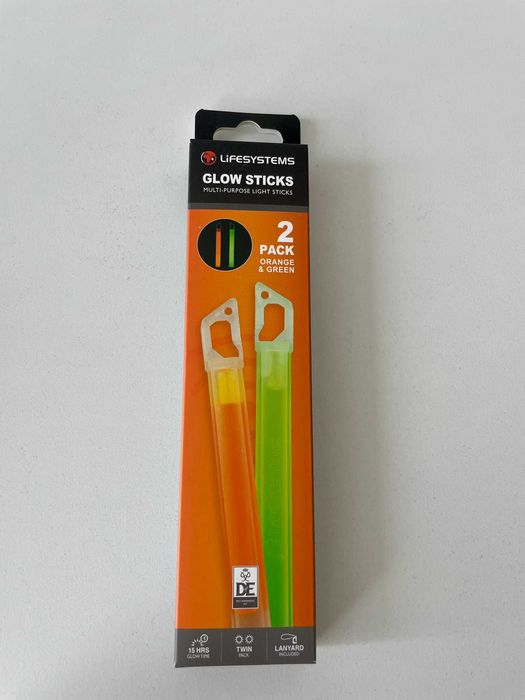 Światło chemiczne Lifesystems 15H Glow Sticks 2 Pack - green/orange