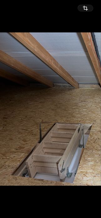 Schody na strych docieplone 120x70