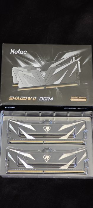 Kit Memória RAM Netac Shadow II DDR4 16GB (2x8GB) 3200MHz CL16 – Nova