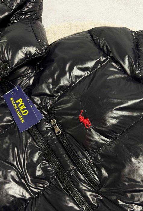 Пуховик Ralph Lauren глянцевий  ПОЛО Polo зимова куртка чоловіча M L XL XXL