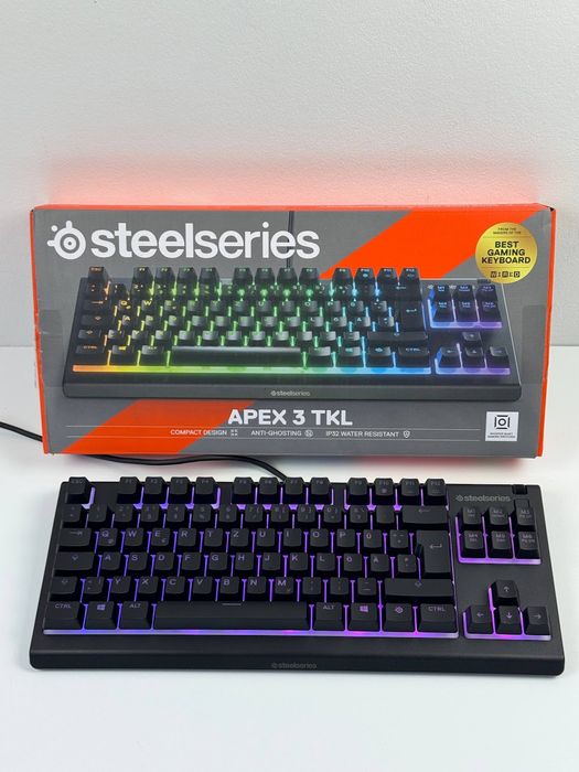 Клавіатура SteelSeries Apex 3 TKL Black German QWERTZ