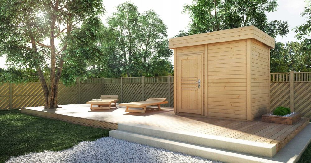 Sauna Ogrodowa MEGS07 - 200x250 cm - Sauna 4 osobowa