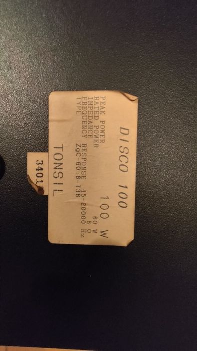 Kolumny VINTAGE Tonsil Disco 100 rzadki model kolekcjonerski, sygnowan