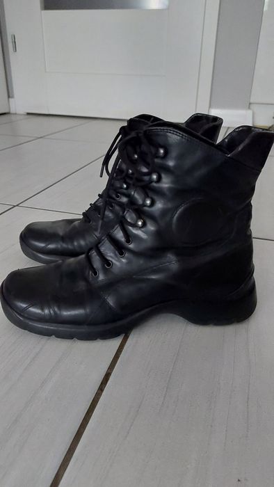 Skórzane wysokie botki