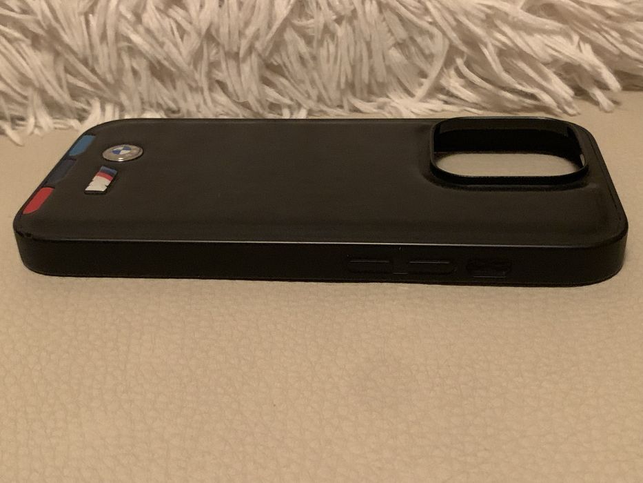 Case/etui na iPhone 14 Pro BMW MPower oryginał czarny skórzany