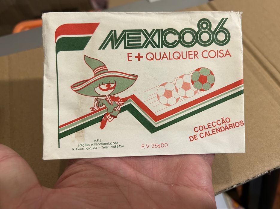 México 1986 carteiras vazias coleção de calendários