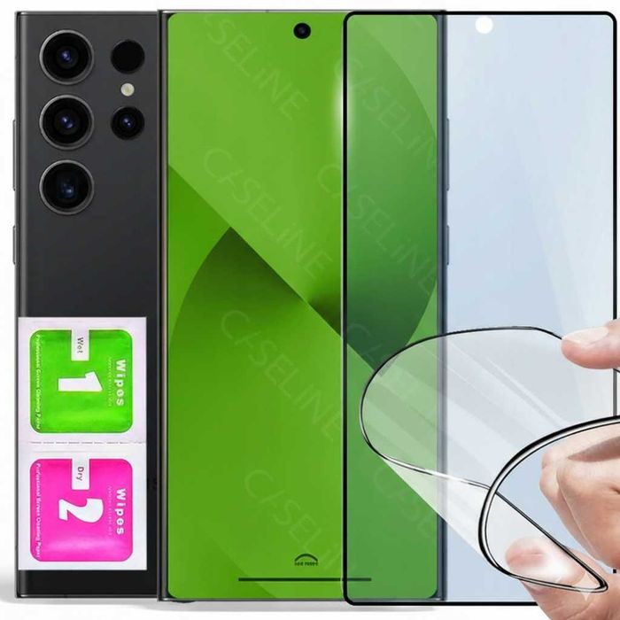 3x Szkło Hybrydowe Ceramiczne 9D do Samsung Galaxy S22 Ultra