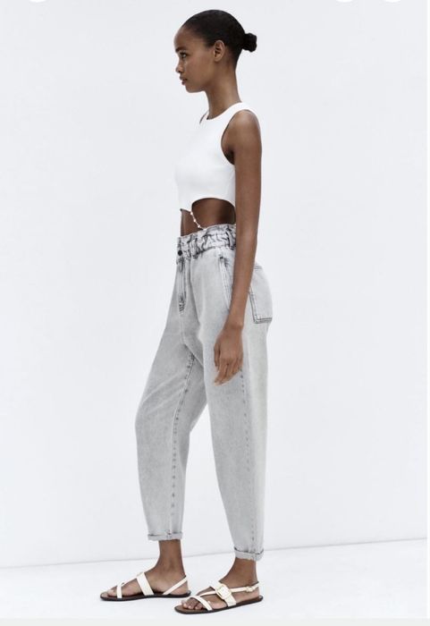 Джинсы Zara серые
