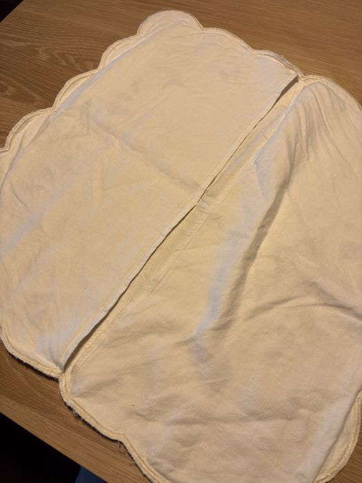 Fronha de almofada, 60x60, em estopa de linho antigo.