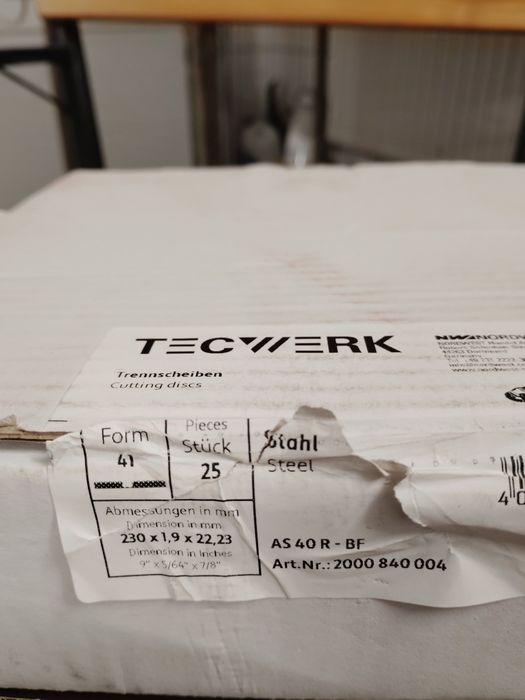 Tarcze duże (50szt) 230x1,9x22.23 Rasont i Te
