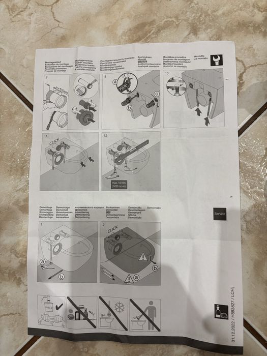 Laufen Roca  Gap Talia Teras mocowanie  do miski wiszącej Pro Rimless