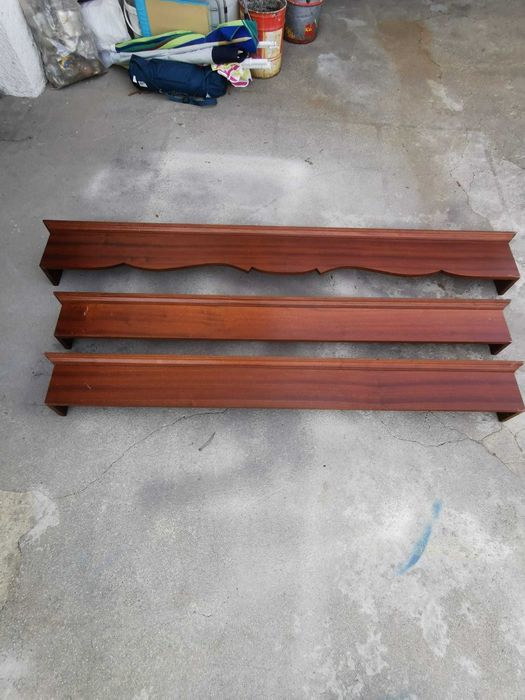 3 sanefas em madeira maciça