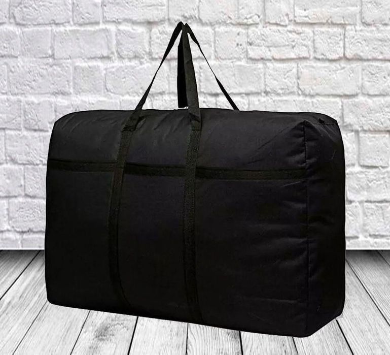 Большая черная сумка баул 86*45 см для перевозки вещей, переезда