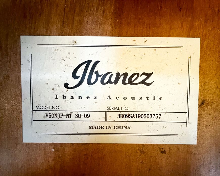 Guitarra acústica Ibanez V5ONJP-NT 3U-09