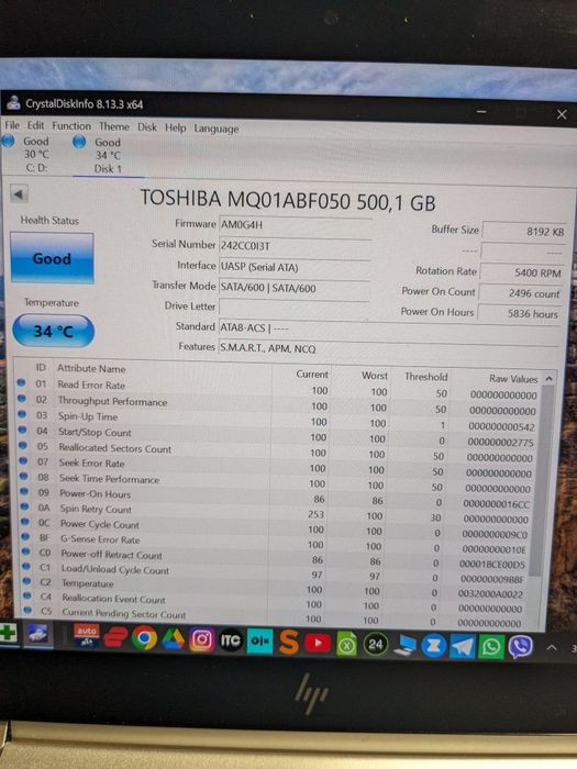 Жорсткий диск Toshiba 500gb
