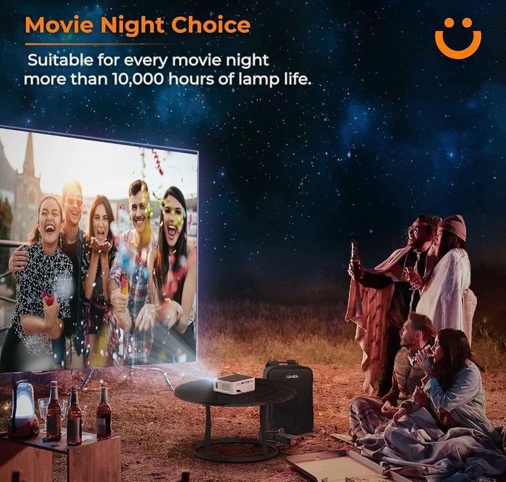 Projetor led 9500 lumens + WiFi  + Bluetooth + Office  + Nativa 1080P