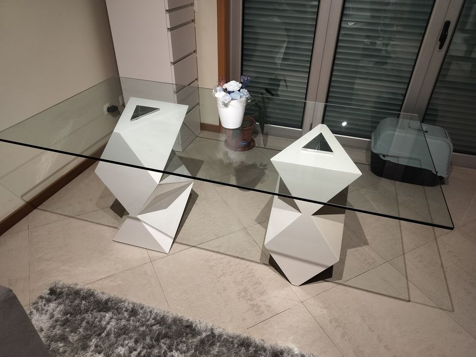 Mesa de vidro 90x180cm