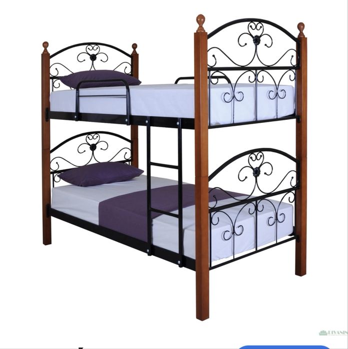 Ліжко 2-ярусне, 2 ліжка 90 х 200 см + матрас