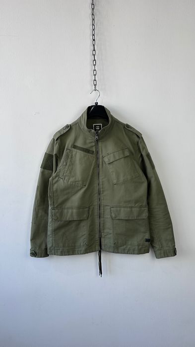 Куртка мілітарі g-star raw cargo hudson overshirt military jacket mens size xxl olive green field