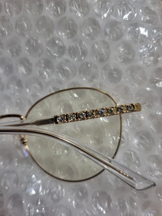 Okulary zerowki granatowe i zlote