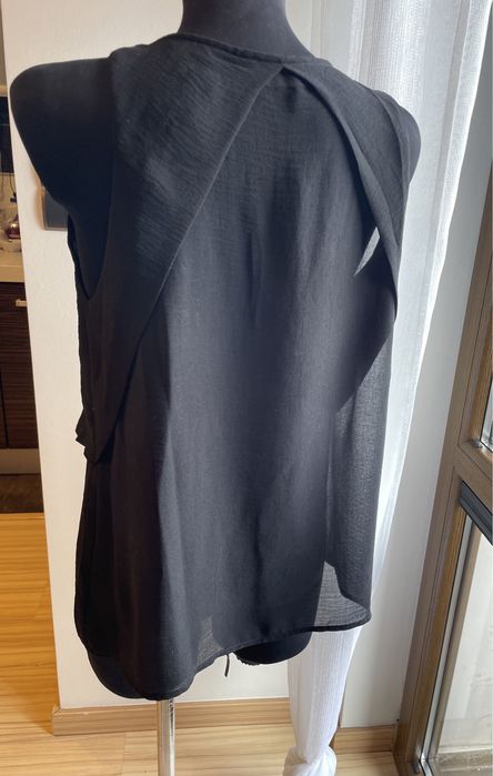 ZARA czarna efektowna bluzka damska / L / nowa
