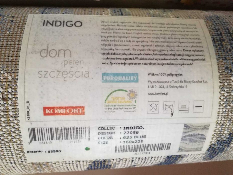 Dywan Komfort Indigo 160x230 stan IDEALNY