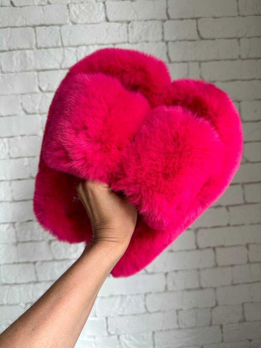 Пушистые тапочки капці домашні тапки меховые тапочки из меха модные