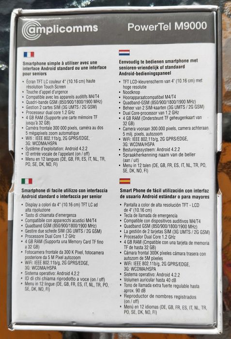 Smartfon dla seniora PowerTel m9000