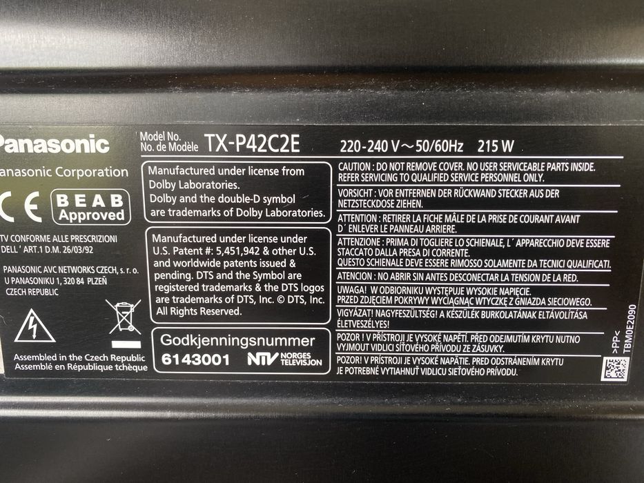 Panasonic TX-P42C2E
