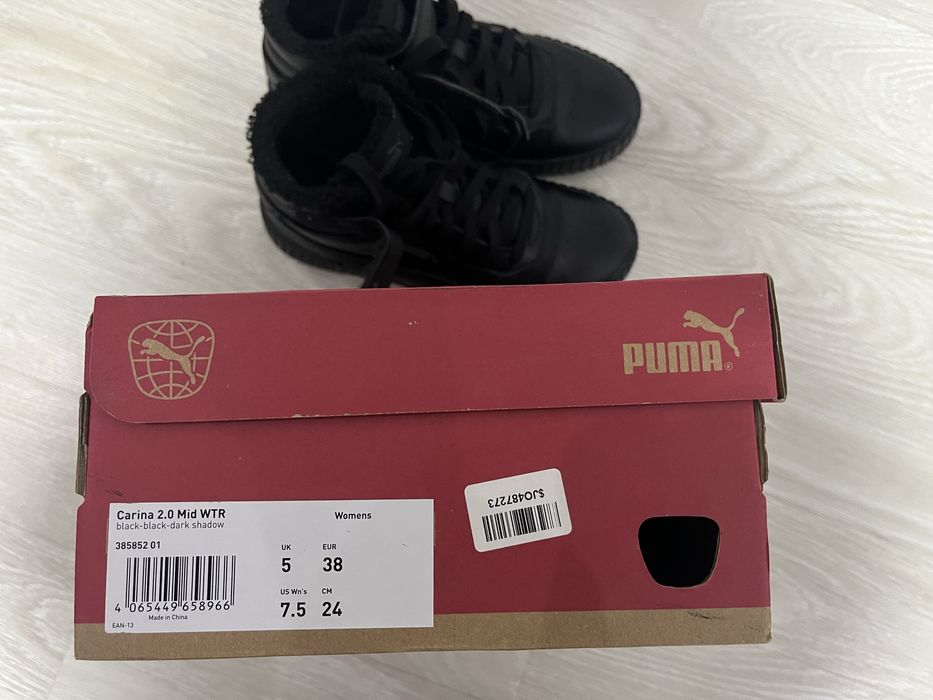 Утеплені кросівки хайтопи PUMA CARINA 2.0, розмір 38 устілка 24см