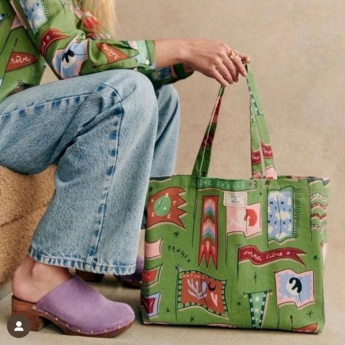 Sezane x Pangea tote bag shopper beach bag