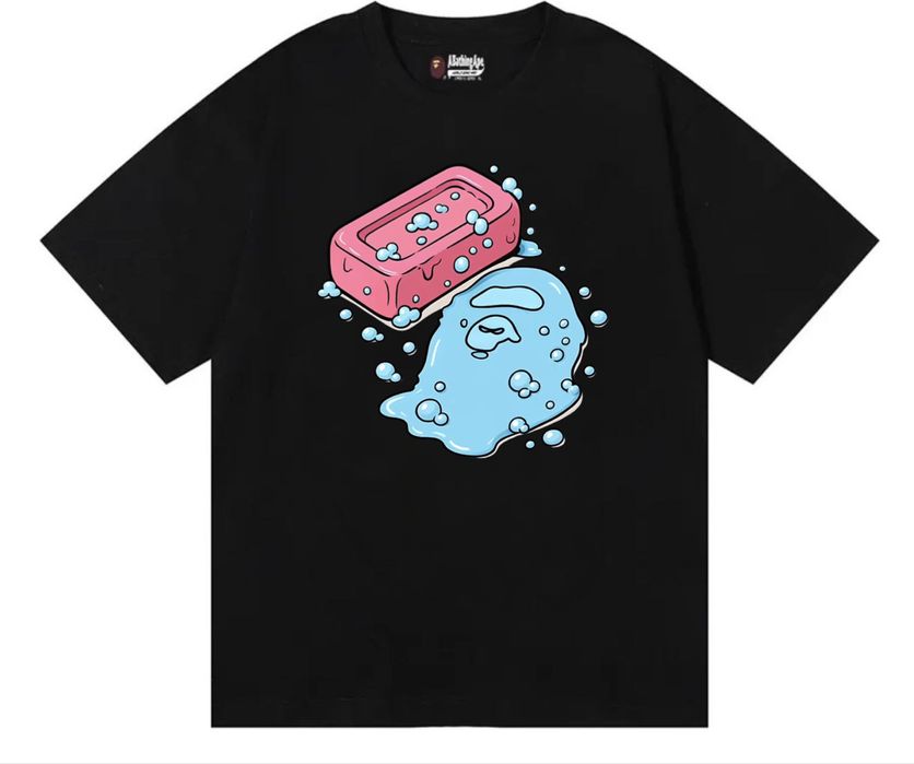 Футболки Bape Logo унисекс бейп черные белые унисекс новника