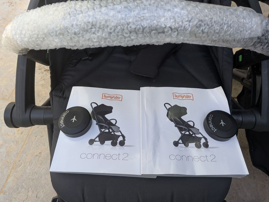 2 Carrinhos de Bebé Bumprider Connect2 (2022) -  Muito Bom Estado - Completos - Compatíveis com Cabine de Avião