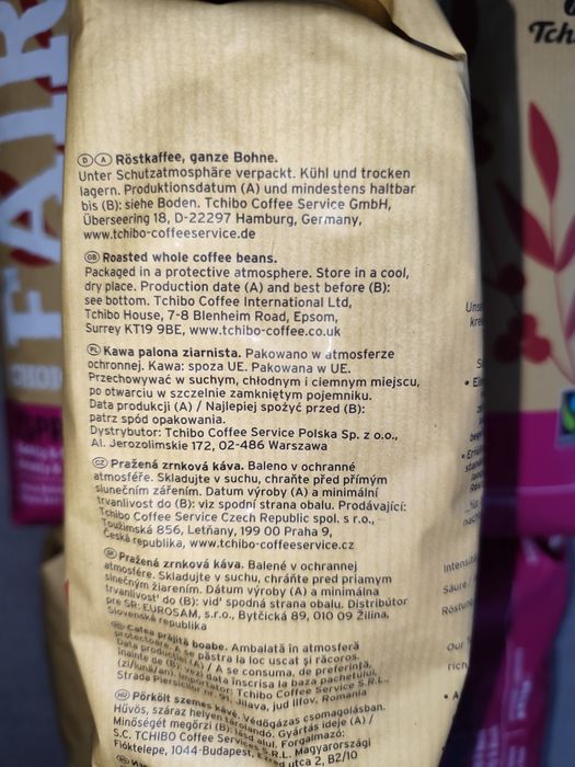 Kawa Tchibo 1kg (1 szt - 45 zł, 4 szt - 140 zł)