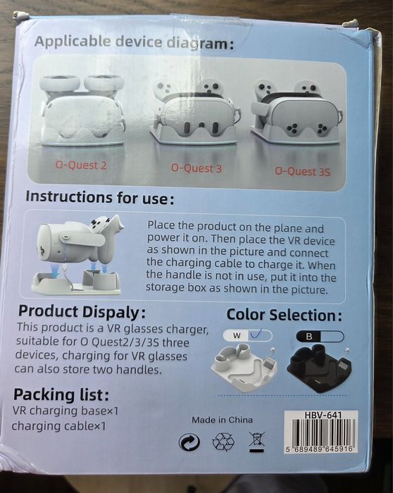 Зарядная док-станция для VR-очков. Сharging dock vr glasses