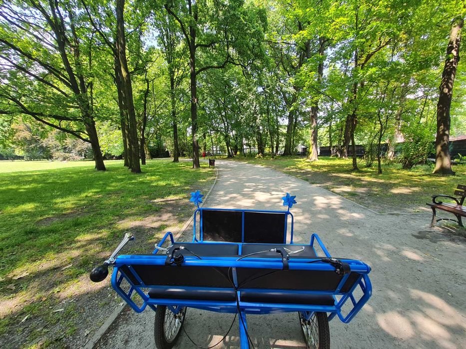 Riksza / rower pasażerski / rower z ławeczką - solidna, rozkładana